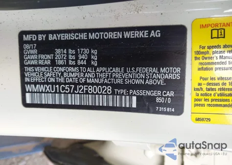 2018 Mini Hardtop Cooper from USA, damaged, VIN WMWXU1C57J2F80028